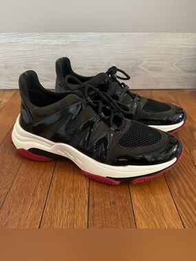 Steve Madden Maximus sneakers black patent leather and camouflage